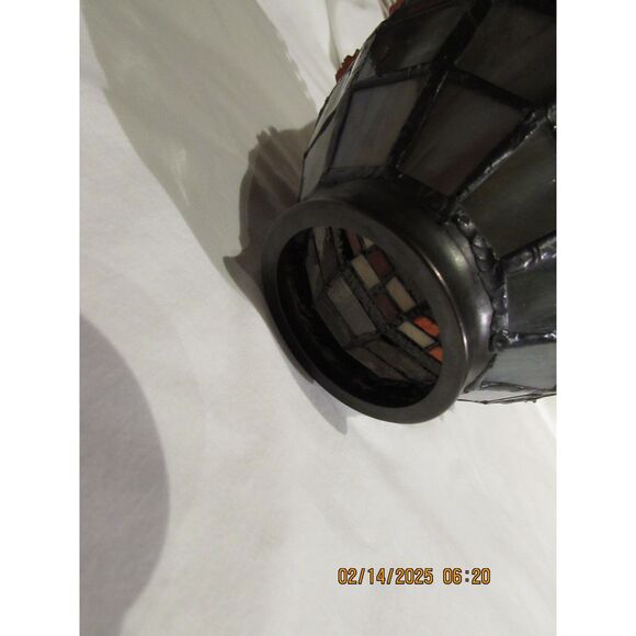 Tiffany glass Elk brand shade for pendant lighting red, white glass - Picture 5 of 9